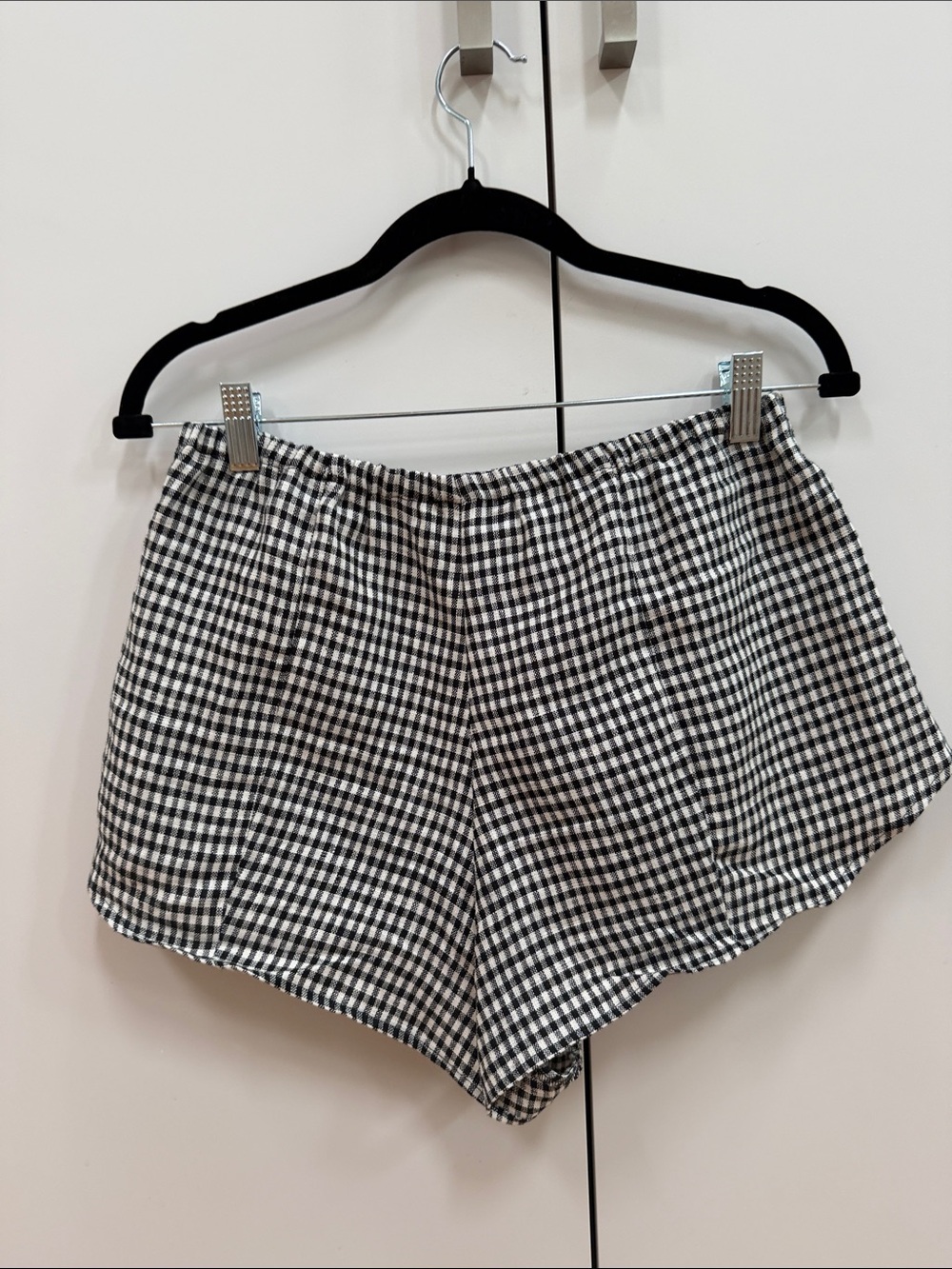 Reformation Tiffie Check LinenShorts - S - Picture 4 of 5